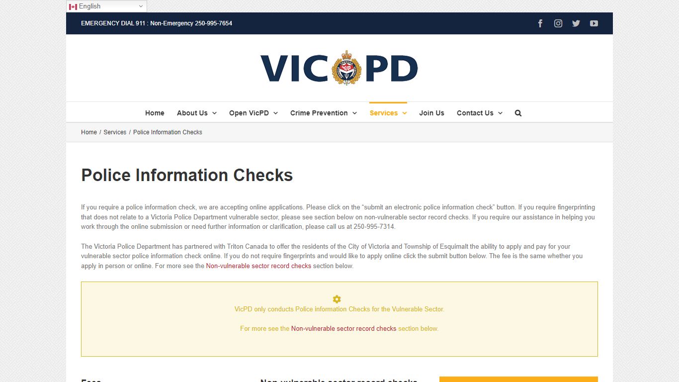 Police Information Checks - VicPD.ca